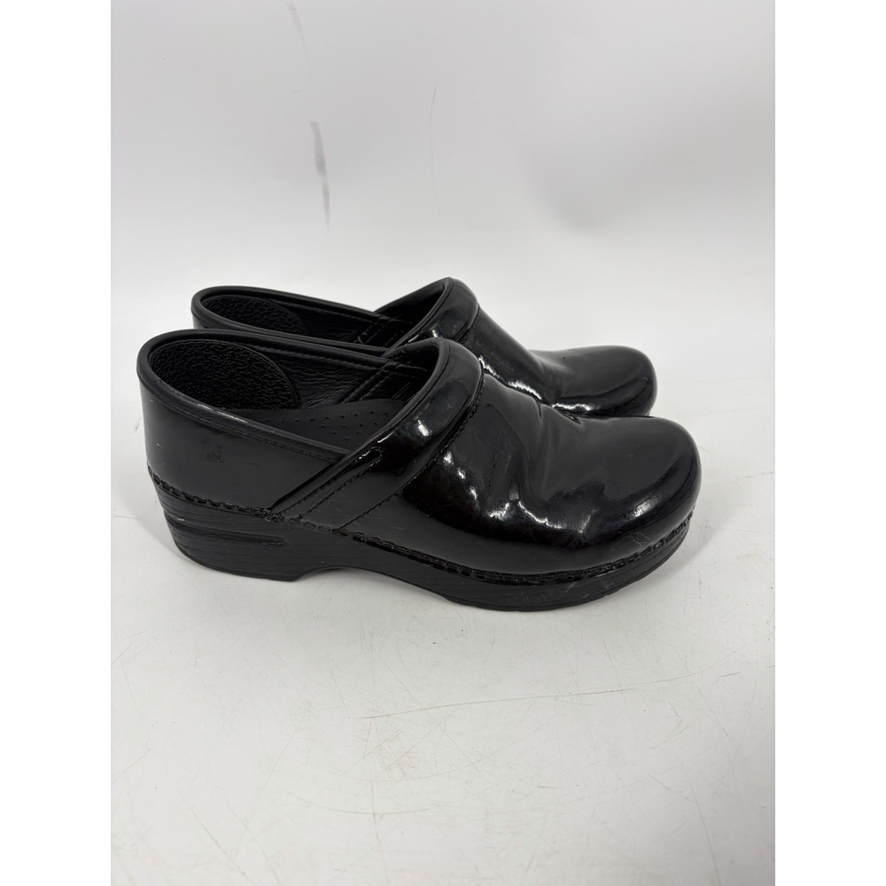 Dansko Patent Black Size 37 EU 6.5-7 US Women's Professional Nursing Clog